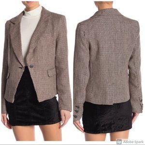 Free people chessboard snark linen blazer S